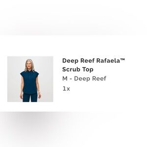Figs Deep Reef Rafaela Scrub Top
